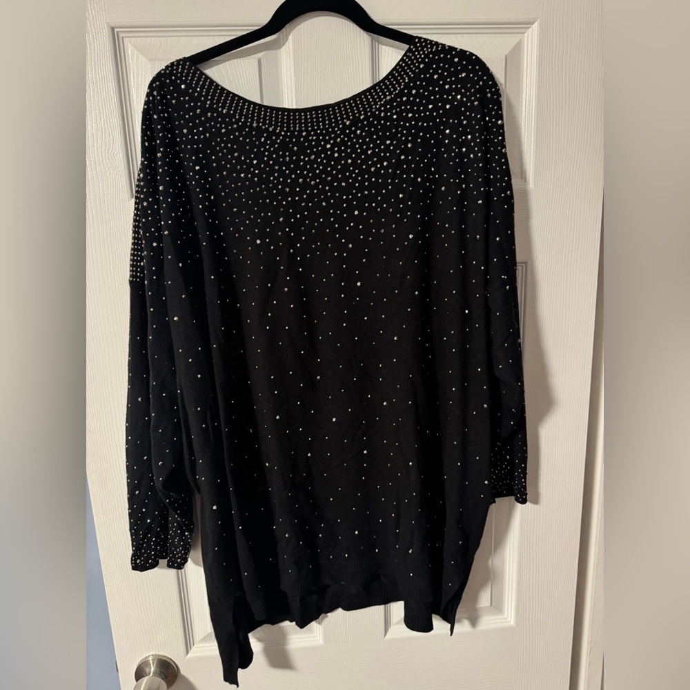 sweater with rhinestones